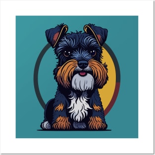 Miniature Schnauzer Portrait Posters and Art